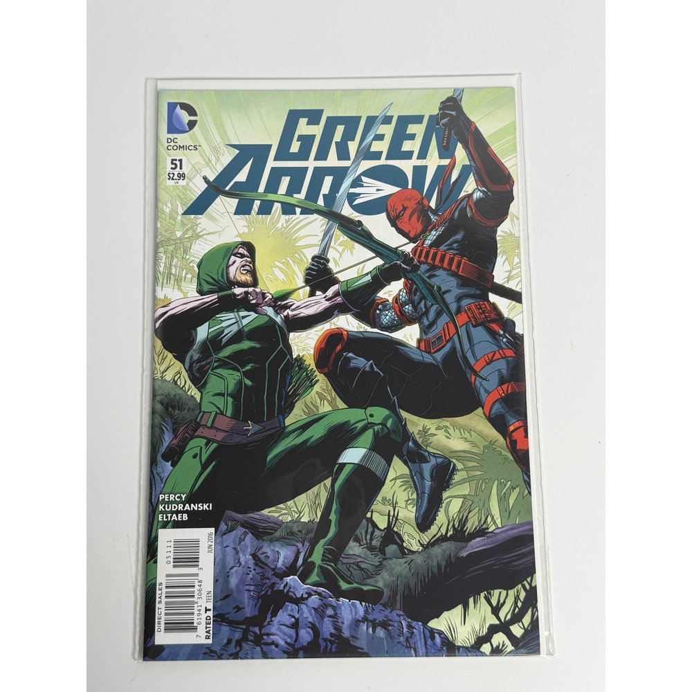 Green Arrow 51 2016 DC Comics Deathstroke Appearance Szymon Kudranski Cover Art